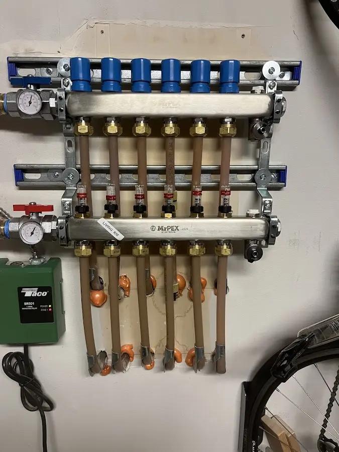 Plumber performing Gas Leak Detection at a residential property in North Stonington